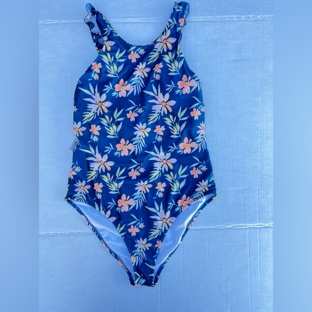 Tropical Bloom Kids One Piece Swimsuit